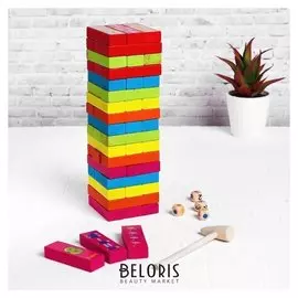 Игра настольная «Дженга + учимся считать» 26×4×16 см