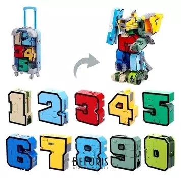Игровой набор Робо-цифры в чемодане от 0 до 9