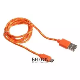 Кабель Crown Cmcu-3042m, Micro USB - Usb, 2 А, 1 м, оранжевый