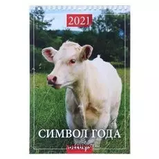Календарь на пружине без ригеля "Символ года Вид 3" 17х25 см 2021 год