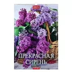 Календарь перекидной на ригеле "Прекрасная сирень" 2021 год 320х480 мм