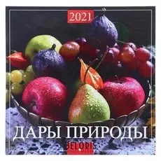 Календарь перекидной на скрепке "Дары природы" 2021 год 285х285 мм