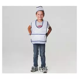 Карнавальный костюм "Продавец", фартук, пилотка, рост 110-122 см, 4-6 лет