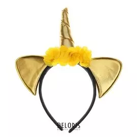 Карнавальный ободок «Единорог», цвет золотой