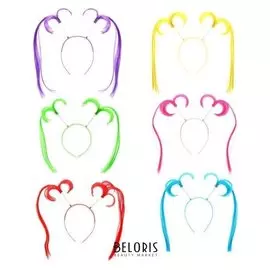 Карнавальный ободок «Хвостики», длинные