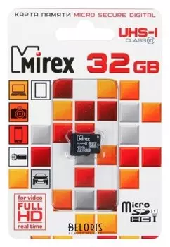 Карта памяти Mirex Microsd, 32 Гб, Sdhc, Uhs-i, класс 10