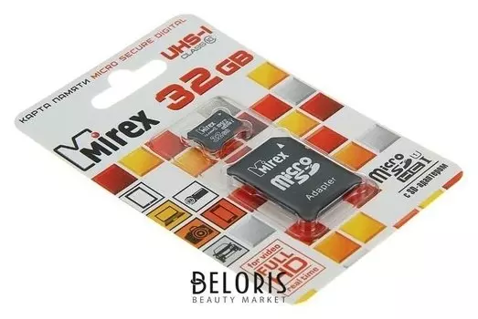 Карта памяти Mirex Microsd, 32 Гб, Sdhc, Uhs-i, класс 10, с адаптером SD