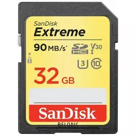 Карта памяти SDHC 32 GB SANDISK Extreme UHS-I U3, 90 Мб/сек (class 10)