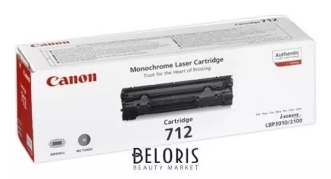 Картридж лазерный Canon (712) Lbp-3010/3100 и другие, оригинальный, ресурс 1500 стр.