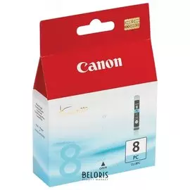 Картридж струйный CANON (CLI-8PC) iP6600D/6700/MP970/ Pixma 9000, голубой, оригинальный, 450 стр.