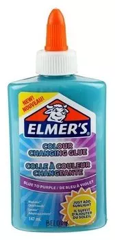 Клей канцелярский 177г Elmers "Color Changing Glue", 147мл для слаймов, син-фиол 2109507