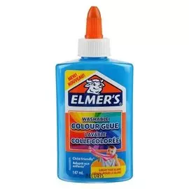 Клей канцелярский 177г Elmers "Colour Glue", 147мл для слаймов, синий, непрозр 2109500