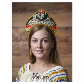 Кокошник "Радость" на черном, виды