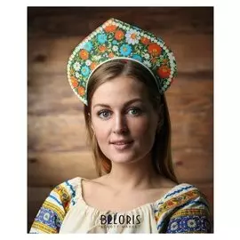 Кокошник "Васильки", на ободке