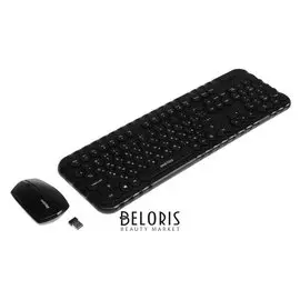 Комплект клавиатура и мышь Smartbuy Honeycomb, беспроводной, мембранный, черный
