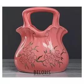 Конфетница "Сумочка", красная, 25 см