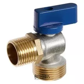 Кран шаровой Zein, для подключения бытовой техники, угловой, 1/2" х 3/4", латунь