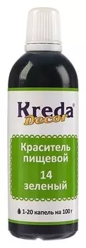 Краситель пищевой кондитерский гелевый Kreda Decor, зелёный, 90 г