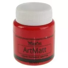 Краска акриловая Matt 80 мл Wizzart красный матовый Wt7.80