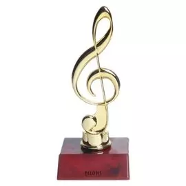 Кубок "Скрипичный ключ",красная пластиковая подставка14,8 х 6,2 х 6,2 см