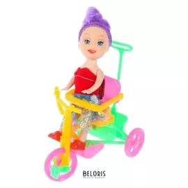 Кукла малышка на велосипеде "Валентина"