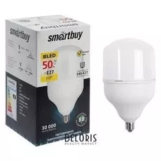 Лампа Cветодиодная Smartbuy, НР, е40-e27, 50 Вт, 4000 К, дневной белый свет