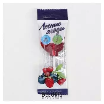 Леденец «Петушок» с витамином С со вкусом лесных ягод, 17 г
