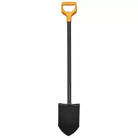 Лопата штыковая Fiskars Solid, D-образная ручка, высота 116 см, стальной черенок
