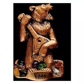Магнит "Медведь", 6х9 см, гипс