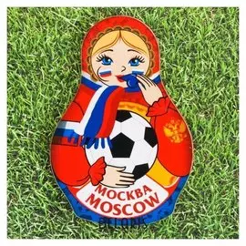 Магнит «Москва. матрёшка-болельщик»