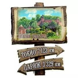 Магнит в форме указателя «Нижний новгород»