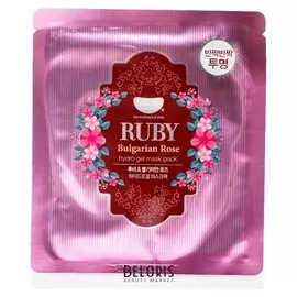 Гидрогелевая маска для лица с рубиновой пудрой и болгарской розой Koelf Ruby Bulgarian Rose Mask Pack