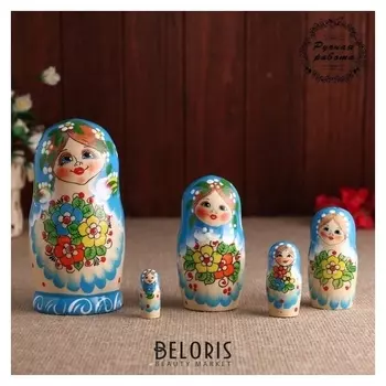 Матрешка «Ситцевый узор», 5 кукольная, 14 см