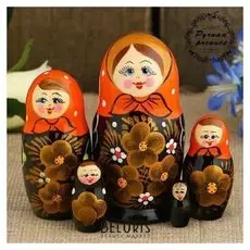Матрёшка «Инна», оранжевый платок, 5 кукольная, 10,5 см