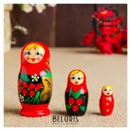 Матрёшка "Рябинка", 3 кукольная