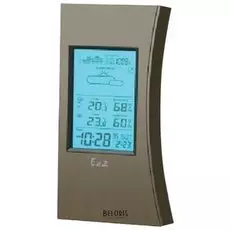 Метеостанция EA2 ED 608, термодатчик, часы, будильник, календарь, барометр, черная