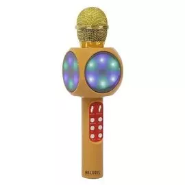 Микрофон для караоке Luazon, Bluetooth колонка, модель Lzz-60, 1800 мач, Led, оранжевый