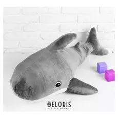 Мягкая игрушка Акула, цвет серый, 100х64 см