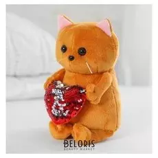 Мягкая игрушка кот Бисквит с сердцем