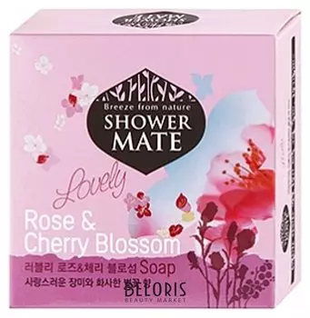 Мыло косметическое SHOWER MATE ROMANTIC ROSE CHERRY BLOSSOM SOAP (Вес 100 г)