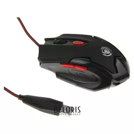 Мышь Dialog Mgk-10u Gan-kata, игровая, проводная, оптическая, 2400 Dpi, Usb, чёрная