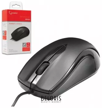 Мышь проводная Gembird Musopti9-905u, Usb, 2 кнопки + 1 колесо-кнопка, оптическая, черная