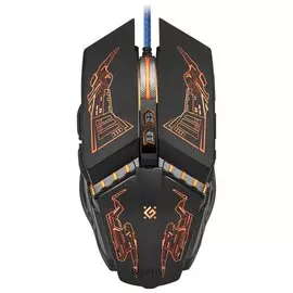 Мышь проводная игровая Defender Halo Z Gm-430l, Usb, 6 кнопок+1 колесо-кнопка, оптическая, черная, 52430