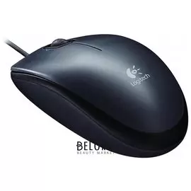 Мышь проводная LOGITECH M90, USB, 2 кнопки + 1 колесо-кнопка, оптическая, черная