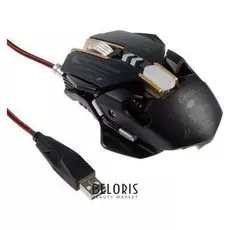 Мышь Ritmix Rom-380sc, игровая, проводная, оптическая, 3200 Dpi,подсветка,usb, 1.5 м,черная