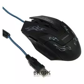 Мышь Sonnen Gm-77, игровая, проводная, оптическая, 6 кн, 2400 Dpi, Usb, подсветка, черная