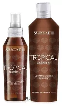 Набор для волос шампунь-гель и защитное масло-спрей Tropical Sublime