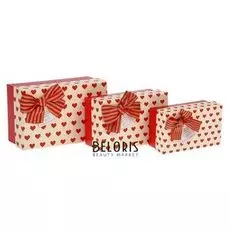 Набор коробок 3 в 1 "Сердечки" 19,5 х 12,5 х 8,5 - 14 х 8,5 х 6 см