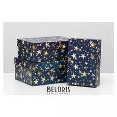 Набор коробок 3 в 1 "Звездопад", 23 х 16 х 9,5 - 19 х 12 х 6,5 см