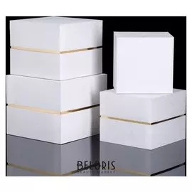 Набор коробок 4 в 1, белый, 24 х 24 х 20 - 18 х 18 х 14 см